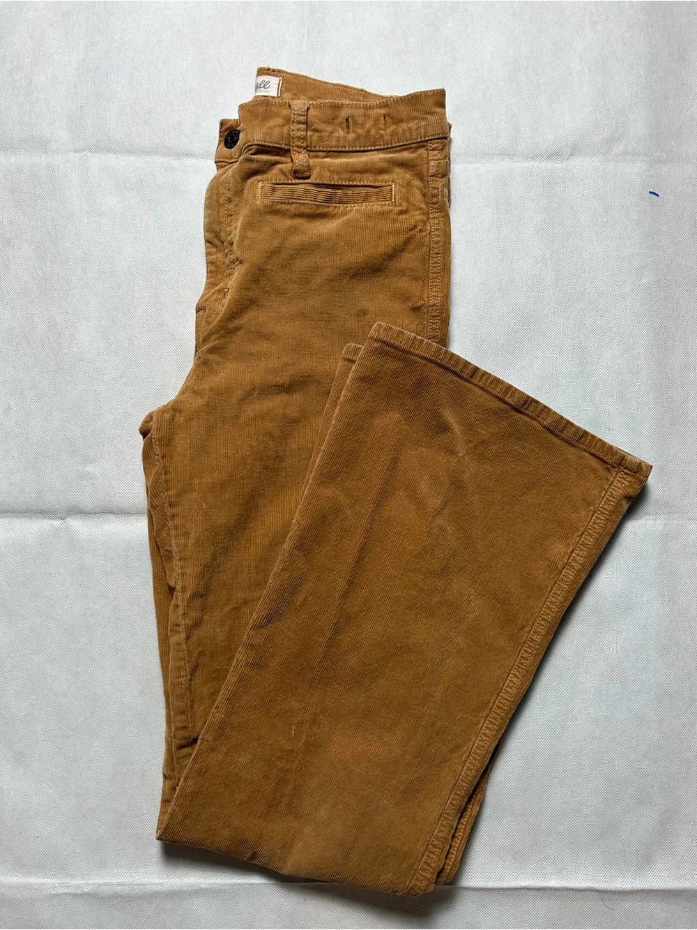 Madewell tan/brown corduroy flea market flare leg pants size 28